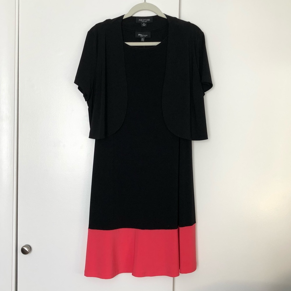 JC Penny Black Women’s Dress with Throw